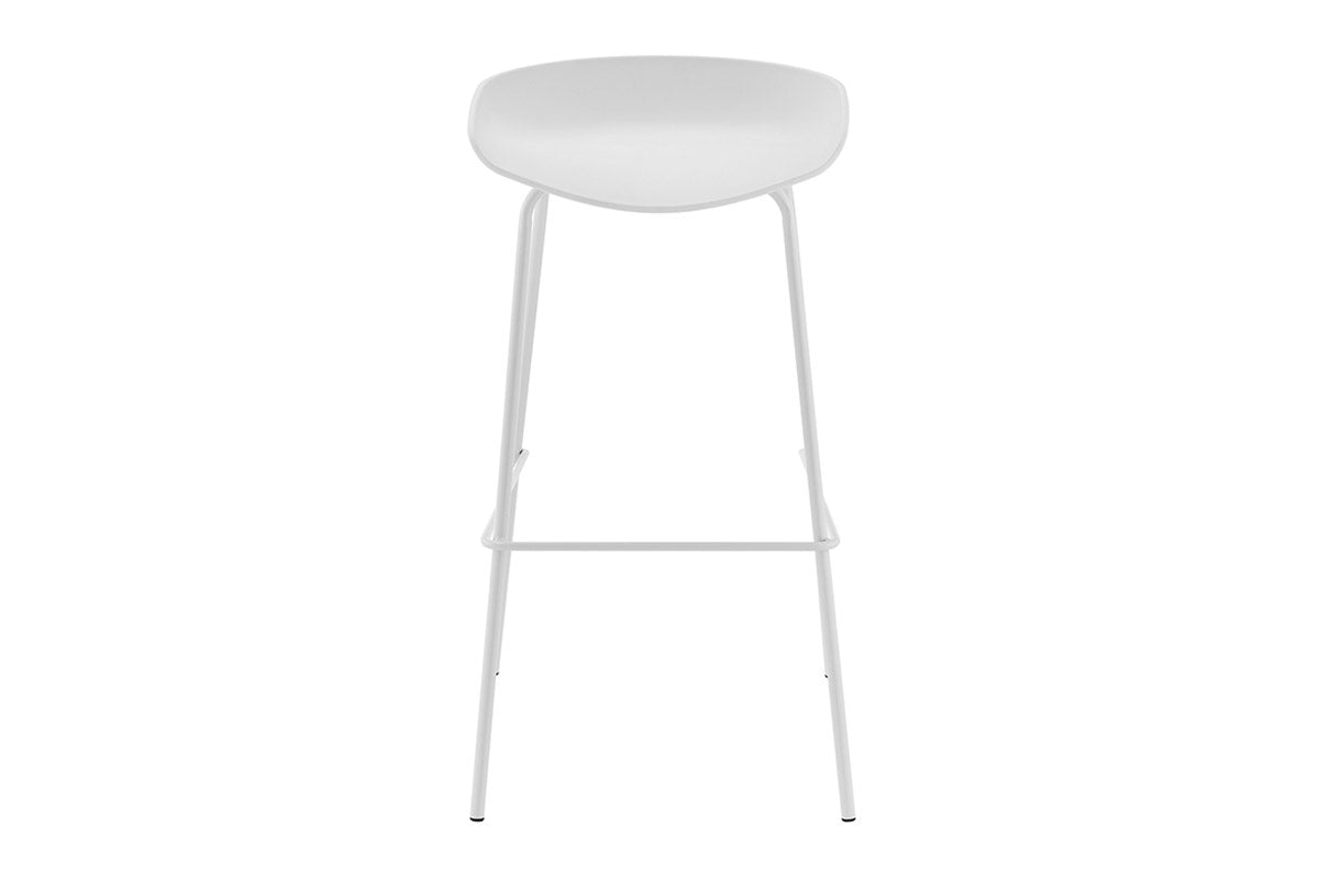 Set of 4 Shangri-La Bobby Steel Bar Stools (White)