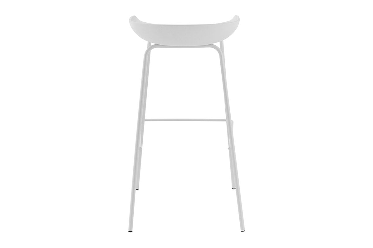 Set of 4 Shangri-La Bobby Steel Bar Stools (White)