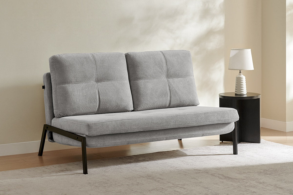 Shangri-La Brad Upholstered Double Sofa Bed (Grey)