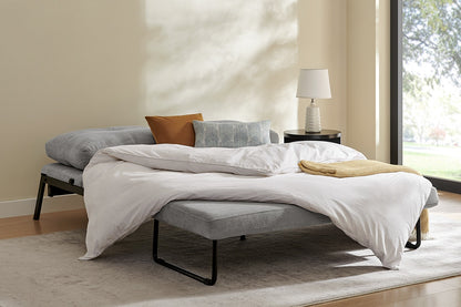 Shangri-La Brad Upholstered Double Sofa Bed (Grey)