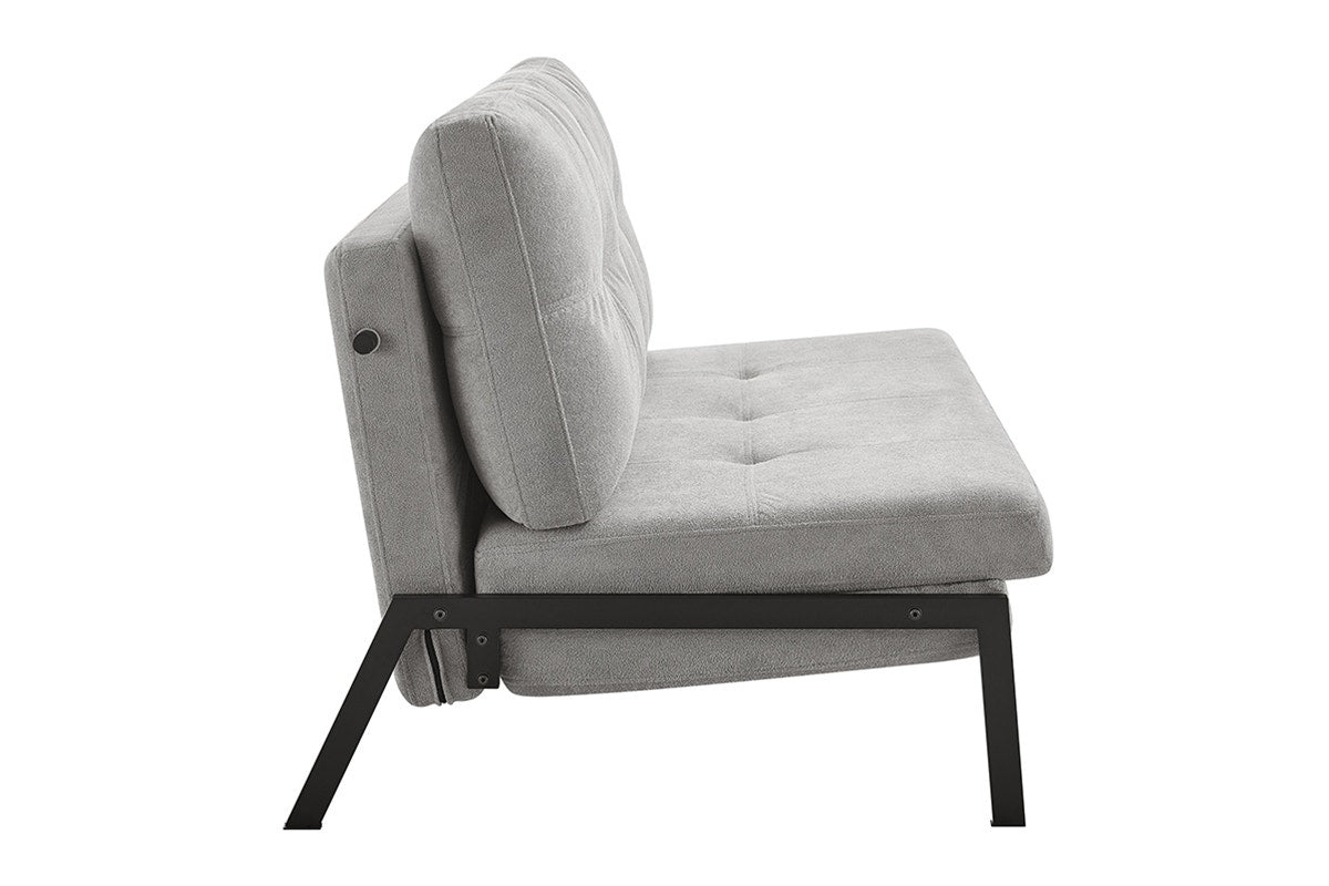 Shangri-La Brad Upholstered Double Sofa Bed (Grey)