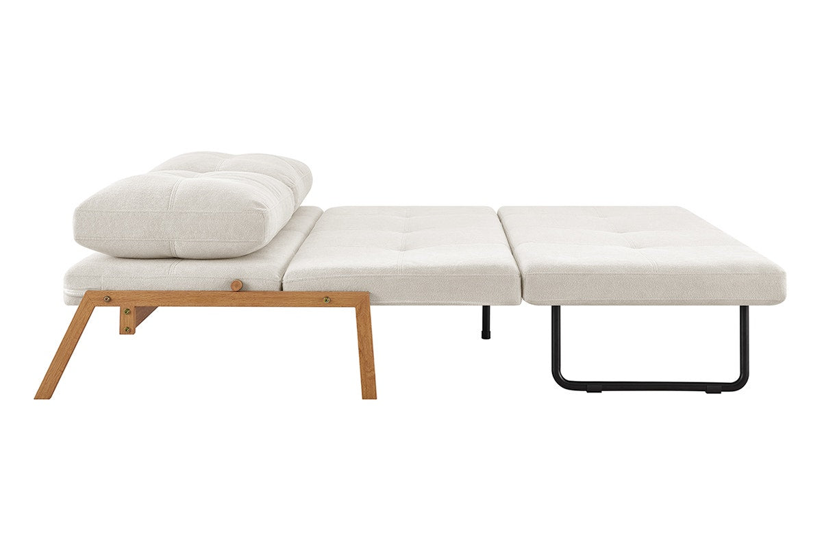 Shangri-La Brad Upholstered Double Sofa Bed (Natural)