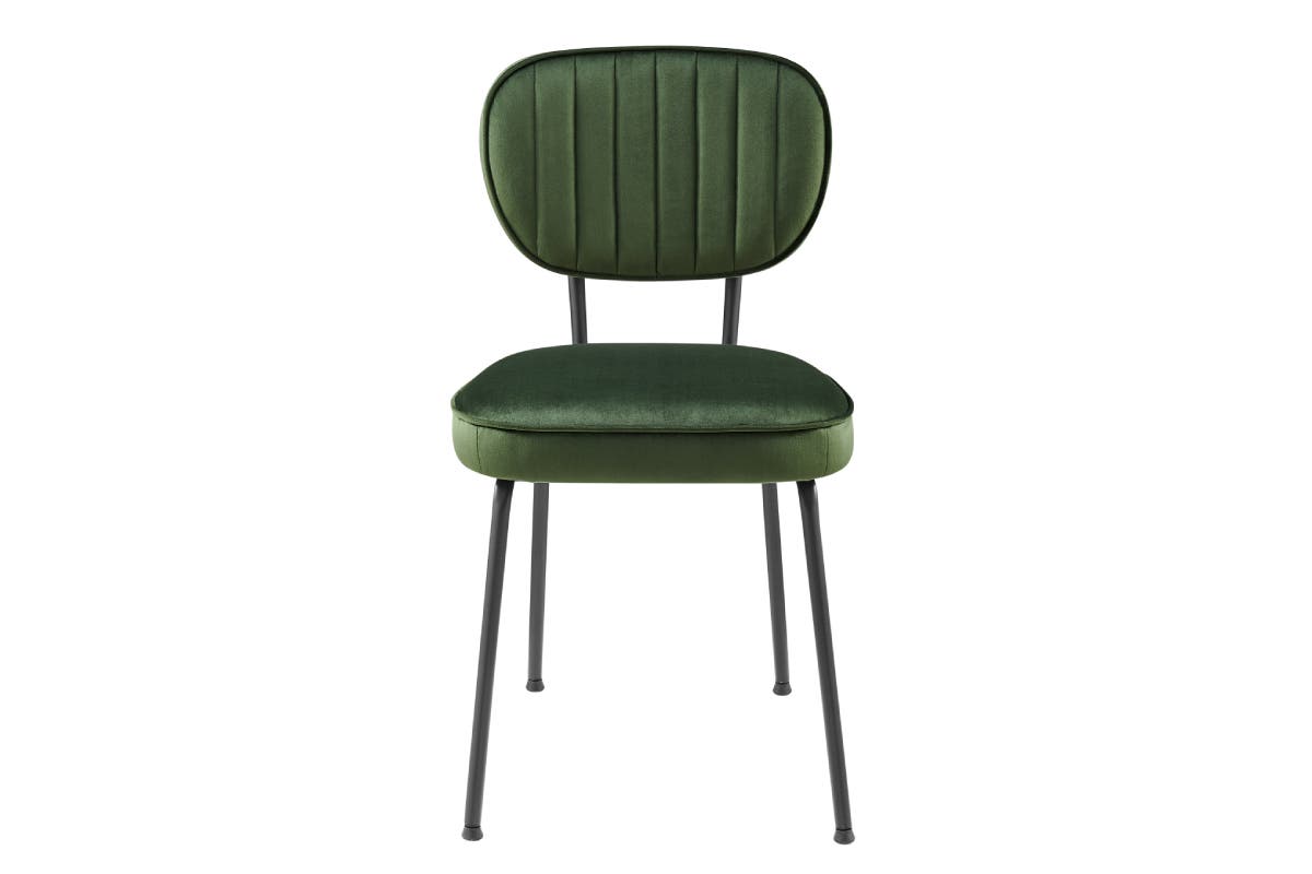 Shangri-La Set of 2 Clair Dining Chairs (Forest Green)