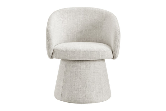 Shangri-La Castro Upholstered Swivel Dining Chair (Beige) - Auzzistore