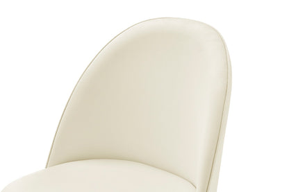 Set of 2 Shangri-La Charley Curved Back Dining Chairs (Off White/Wood)