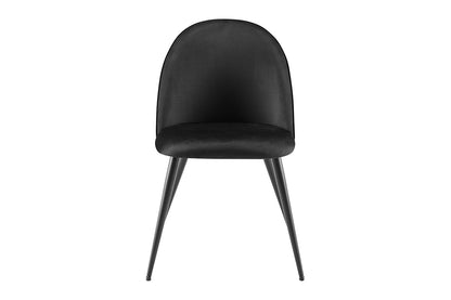 Set of 2 Shangri-La Charley Curved Back Dining Chairs (Black/Black)