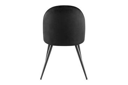Set of 2 Shangri-La Charley Curved Back Dining Chairs (Black/Black)
