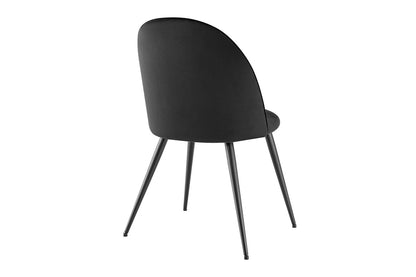 Set of 2 Shangri-La Charley Curved Back Dining Chairs (Black/Black)