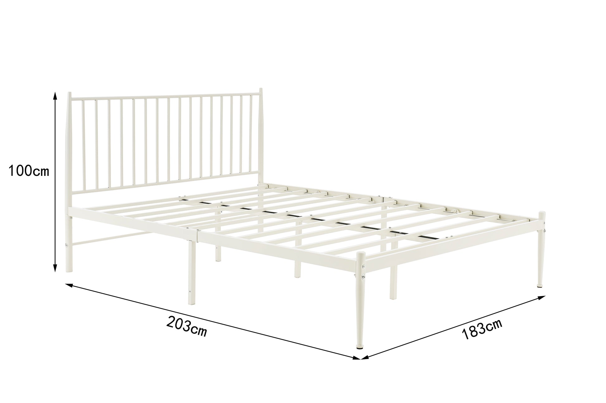 Shangri-La Dallas Bed Frame (White, King)