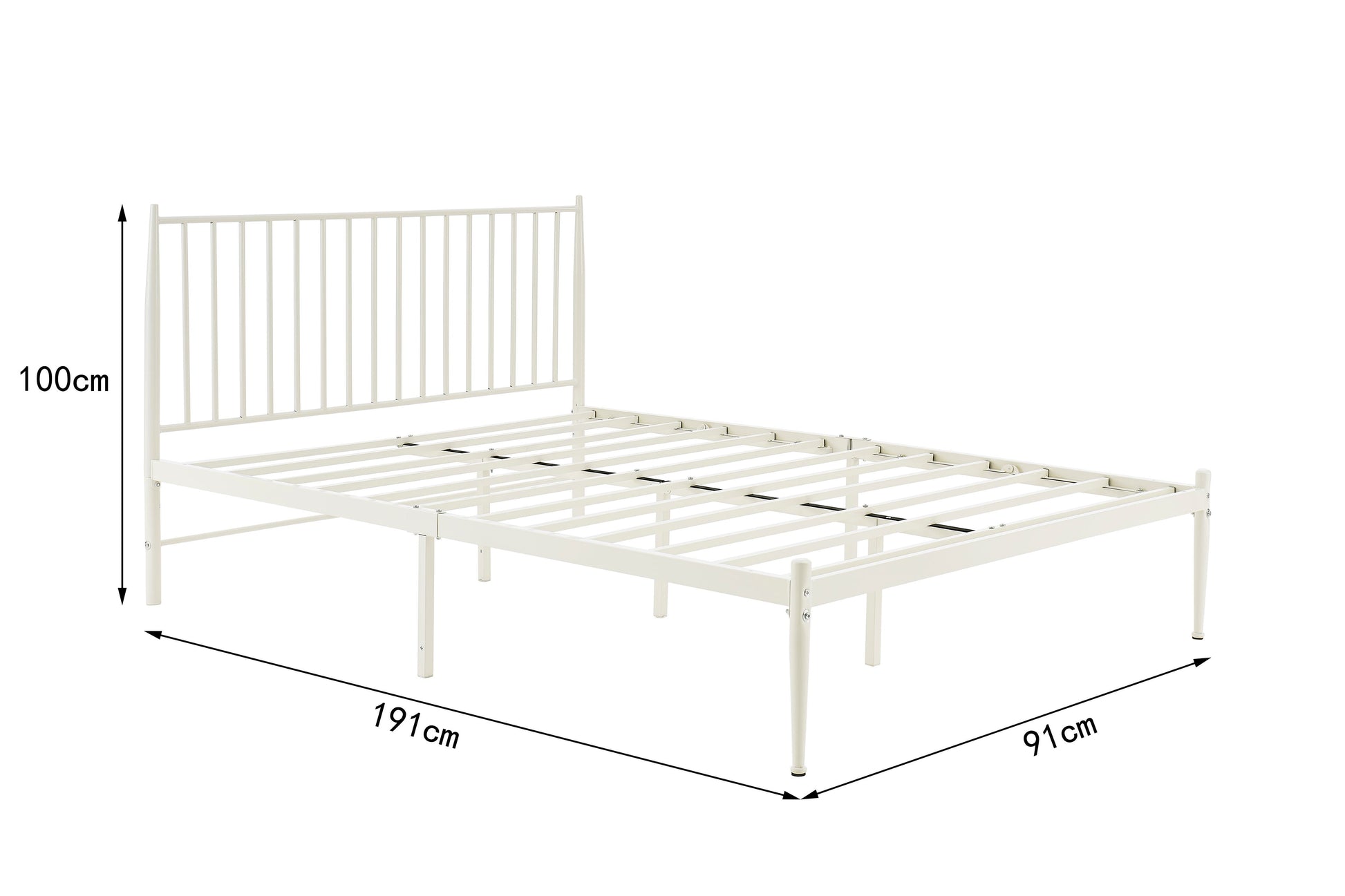 Shangri-La Dallas Bed Frame (White, Single)