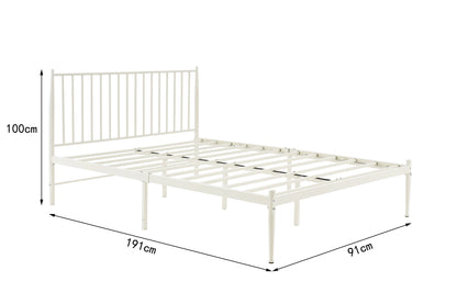 Shangri-La Dallas Bed Frame (White, Single)