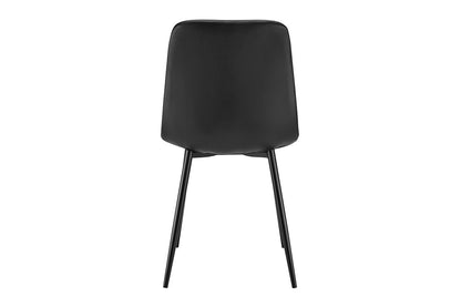 Set of 4 Shangri-La Dover Dining Chairs (Charcoal, PU Leather)
