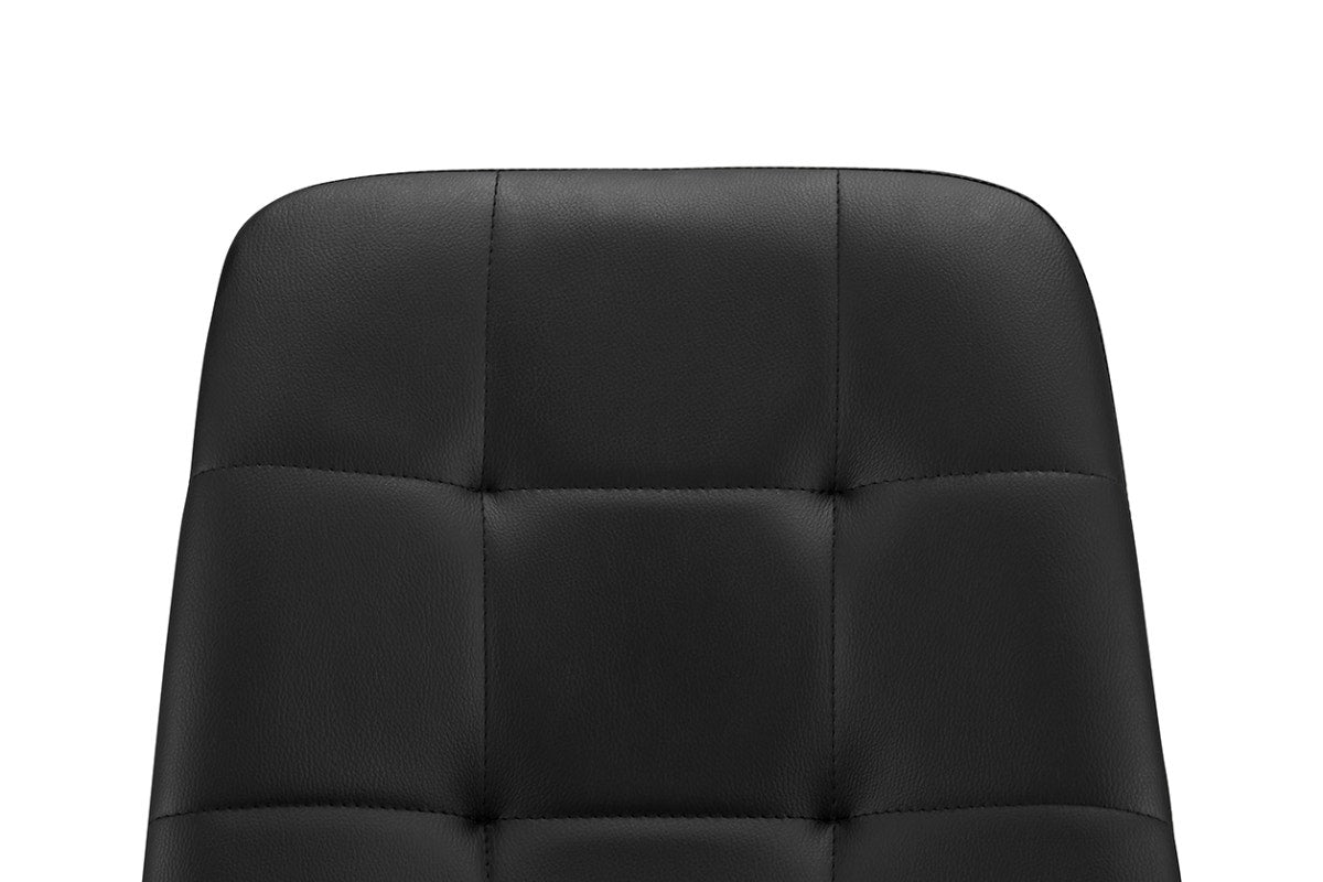 Set of 4 Shangri-La Dover Dining Chairs (Charcoal, PU Leather)
