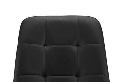 Set of 4 Shangri-La Dover Dining Chairs (Charcoal, PU Leather)
