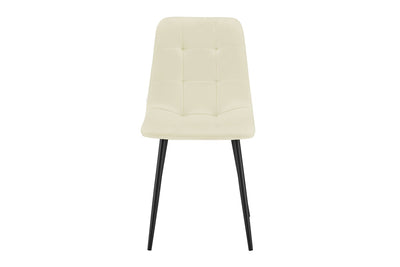 Shangri-La Set of 4 Dover Dining Chairs - Cream Velvet