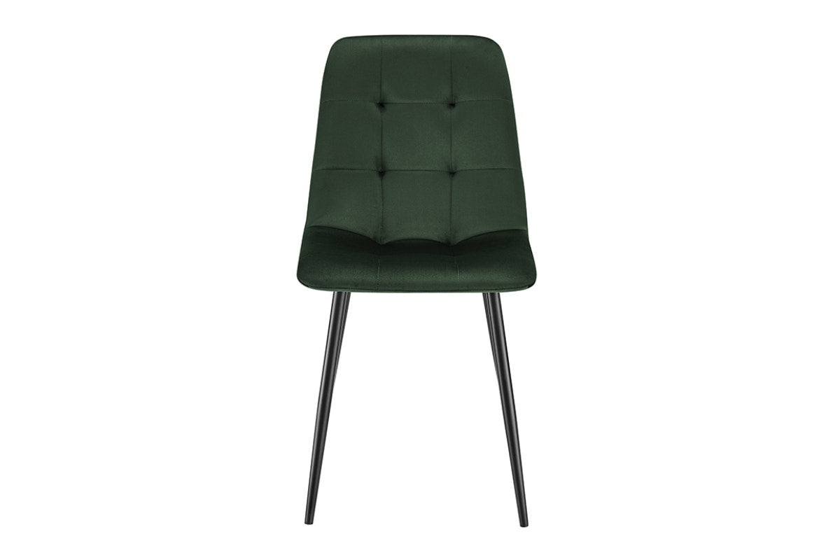 Shangri-La Set of 4 Dover Dining Chairs (Green, Velvet)