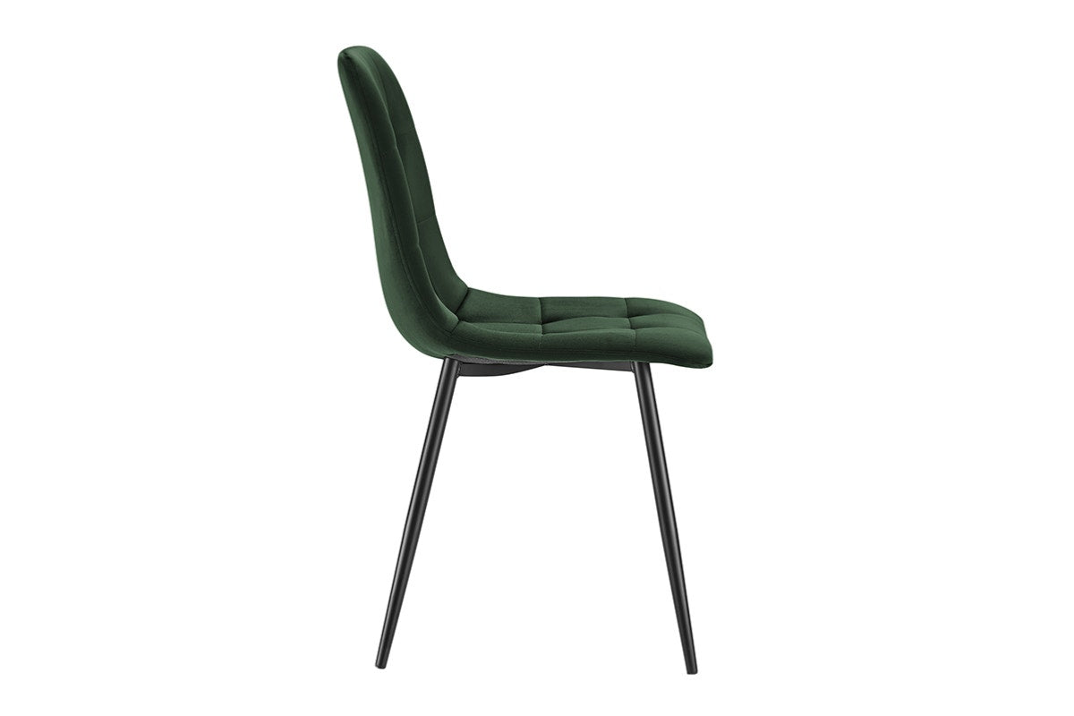 Shangri-La Set of 4 Dover Dining Chairs (Green, Velvet)