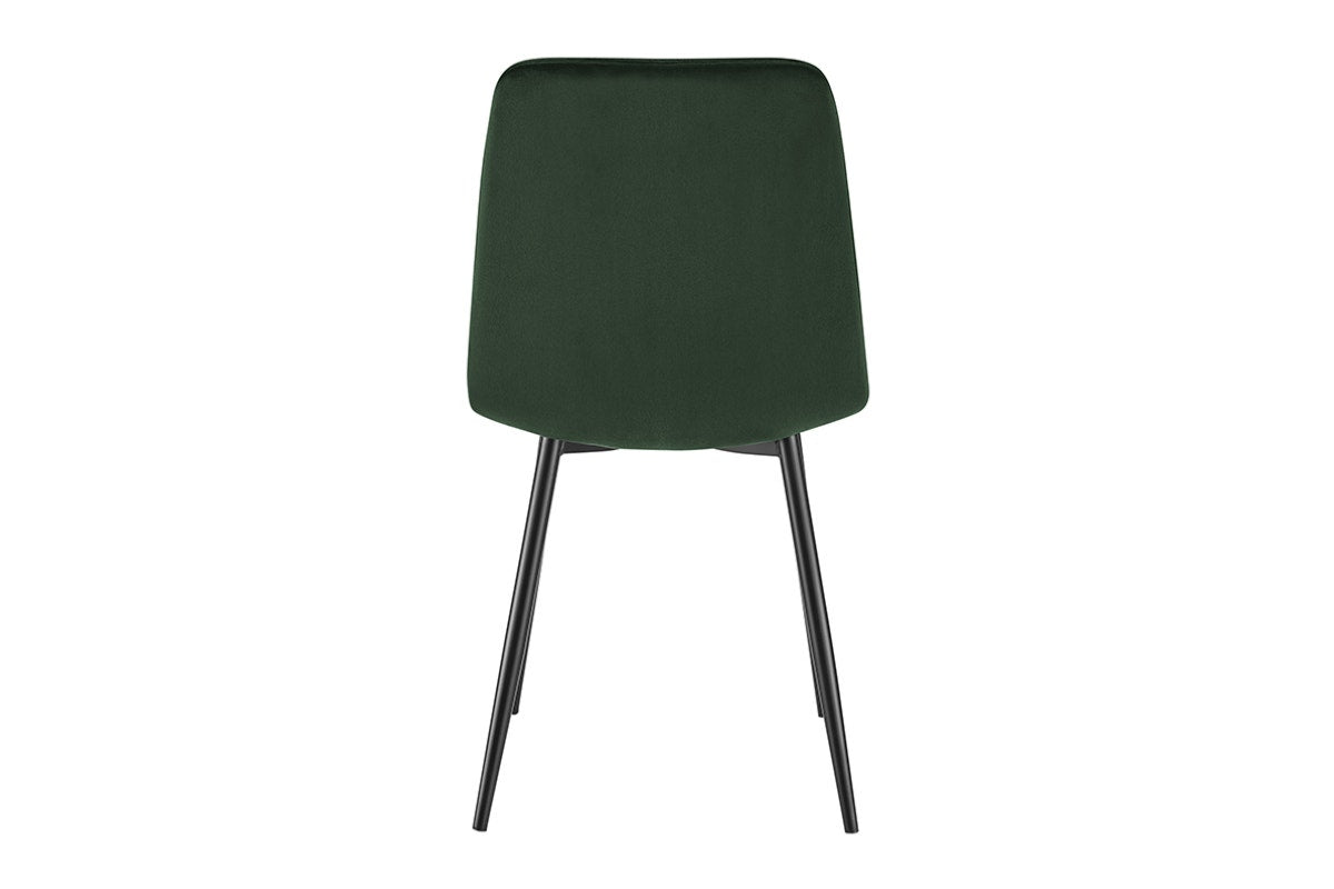 Shangri-La Set of 4 Dover Dining Chairs (Green, Velvet)