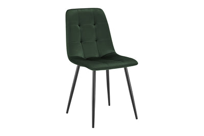 Shangri-La Set of 4 Dover Dining Chairs - Green Velvet