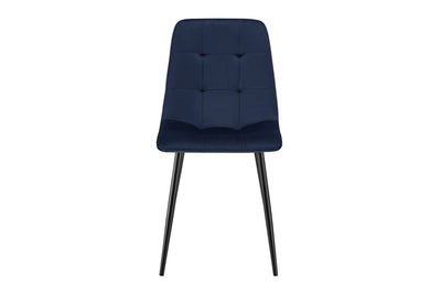 Shangri-La Set of 4 Dover Dining Chairs - Navy Velvet