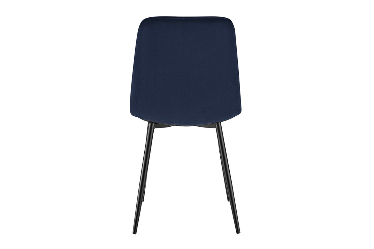 Shangri-La Set of 4 Dover Dining Chairs (Navy, Velvet)