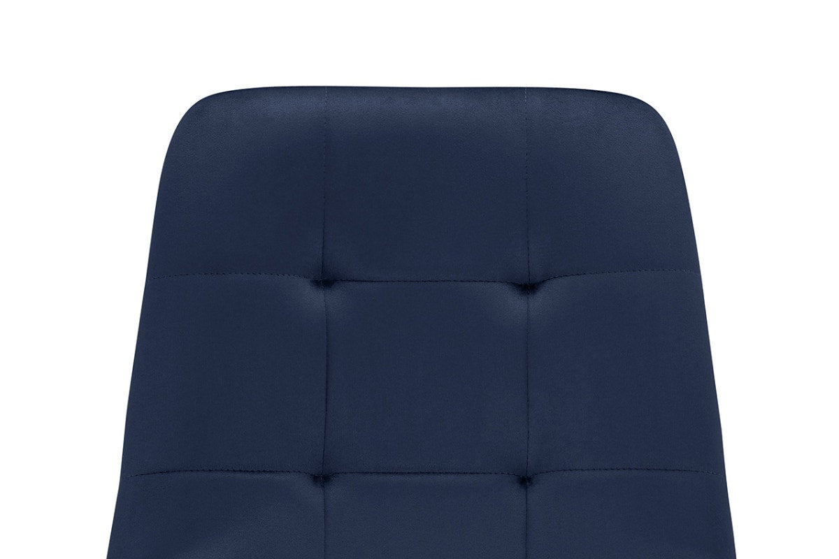 Shangri-La Set of 4 Dover Dining Chairs (Navy, Velvet)