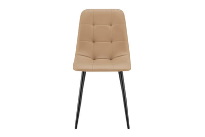 Shangri-La Set of 4 Dover Dining Chairs - Tan PU Leather