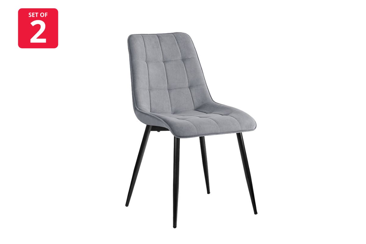 Shangri-La Set of 2 Dover Dining Chairs (Charcoal)