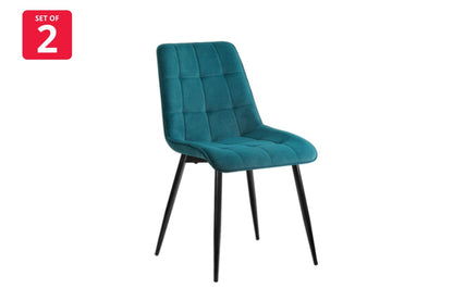 Shangri-La Set of 2 Dover Dining Chairs (Teal)