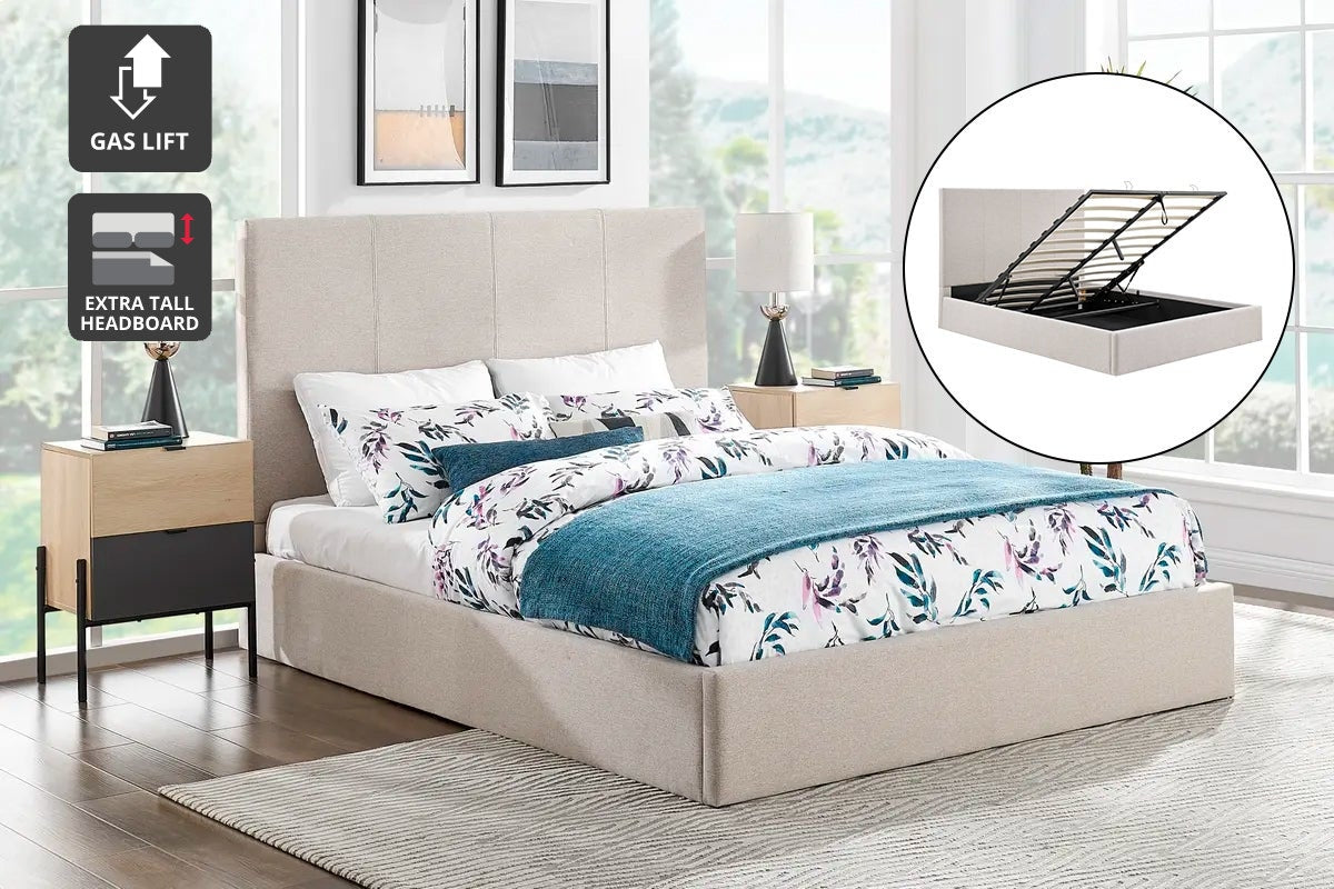 Shangri-La Antalya Gas Lift Bed Frame - (King Beige)