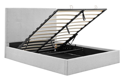 Shangri-La Antalya Gas Lift Bed Frame (Light Grey, Queen)