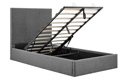 Shangri-La Antalya Gas Lift Bed Frame - (King Single Charcoal)