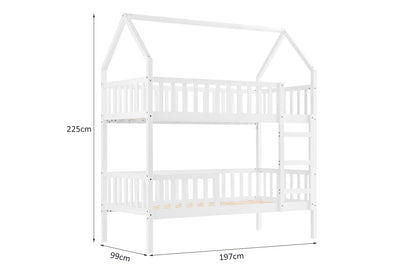 Shangri-La Holly House Bunk Bed (White)