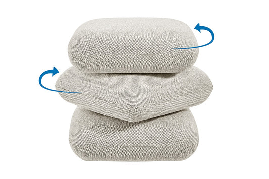 Shangri-La Iris Ottoman (Beige)