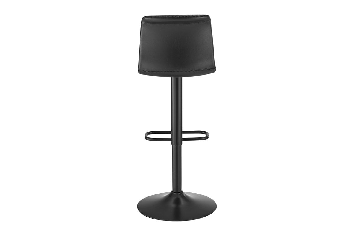 Shangri-La Set of 2 Jackson Height Adjustable Stools (Black/Black PU)