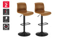 Shangri-La Set of 2 Jackson Height Adjustable Stools Black/Tan