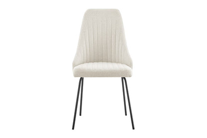Shangri-La Set of 2 Lucca Boucle Dining Chairs (Boucle Beige)
