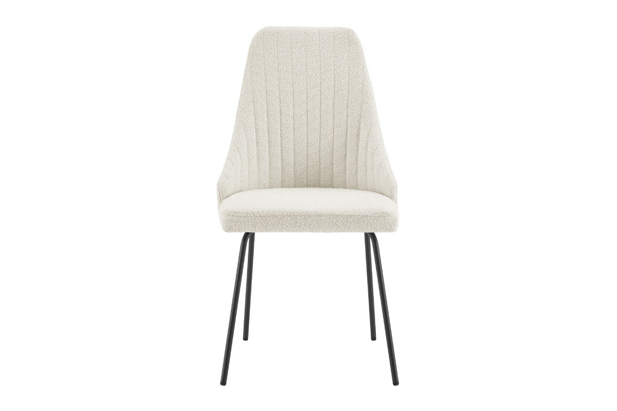 Set of 2 Shangri-La Lucca Boucle Dining Chairs (Boucle Beige)