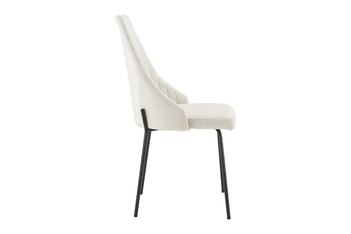 Set of 2 Shangri-La Lucca Boucle Dining Chairs (Boucle Beige)