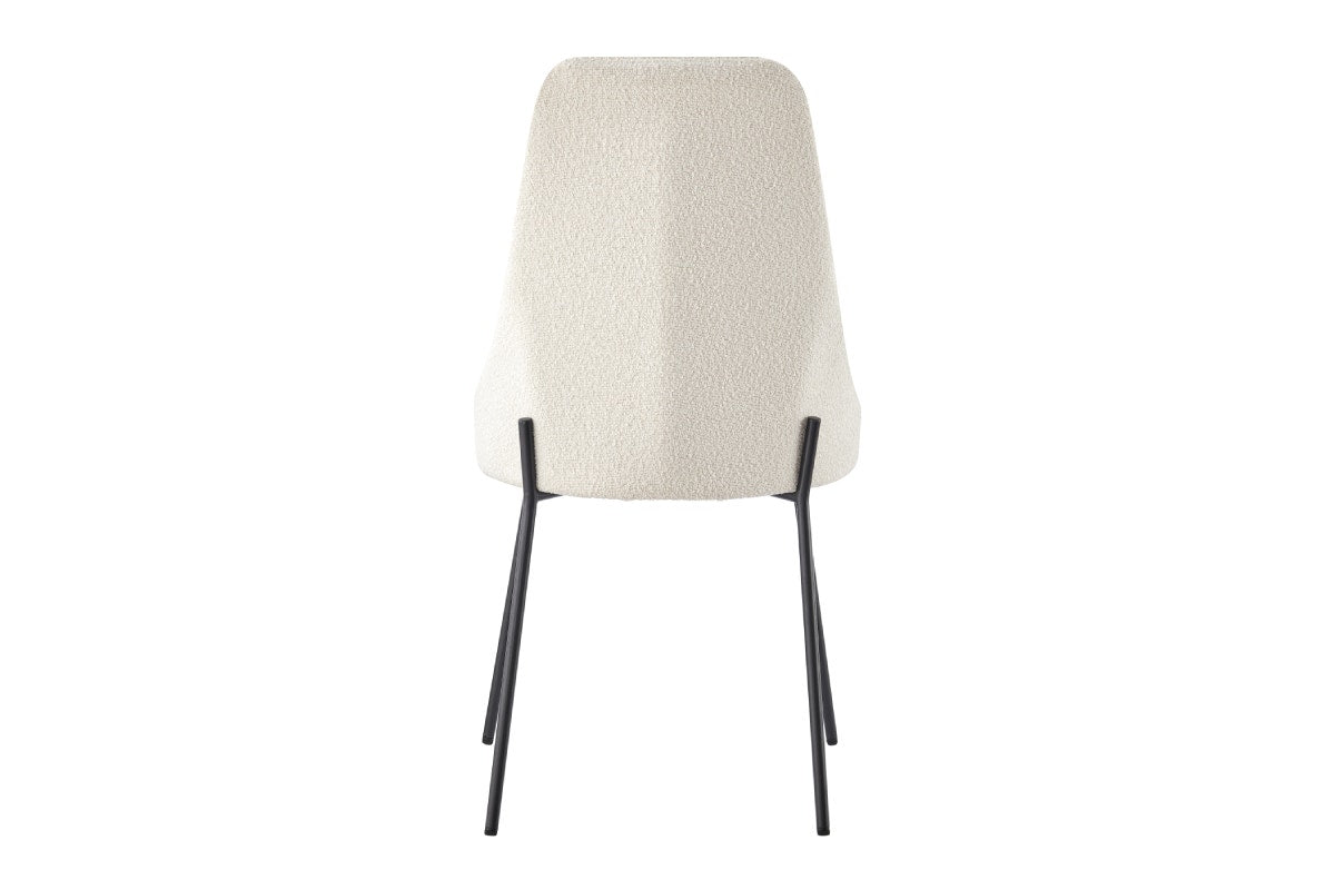 Shangri-La Set of 2 Lucca Boucle Dining Chairs (Boucle Beige)