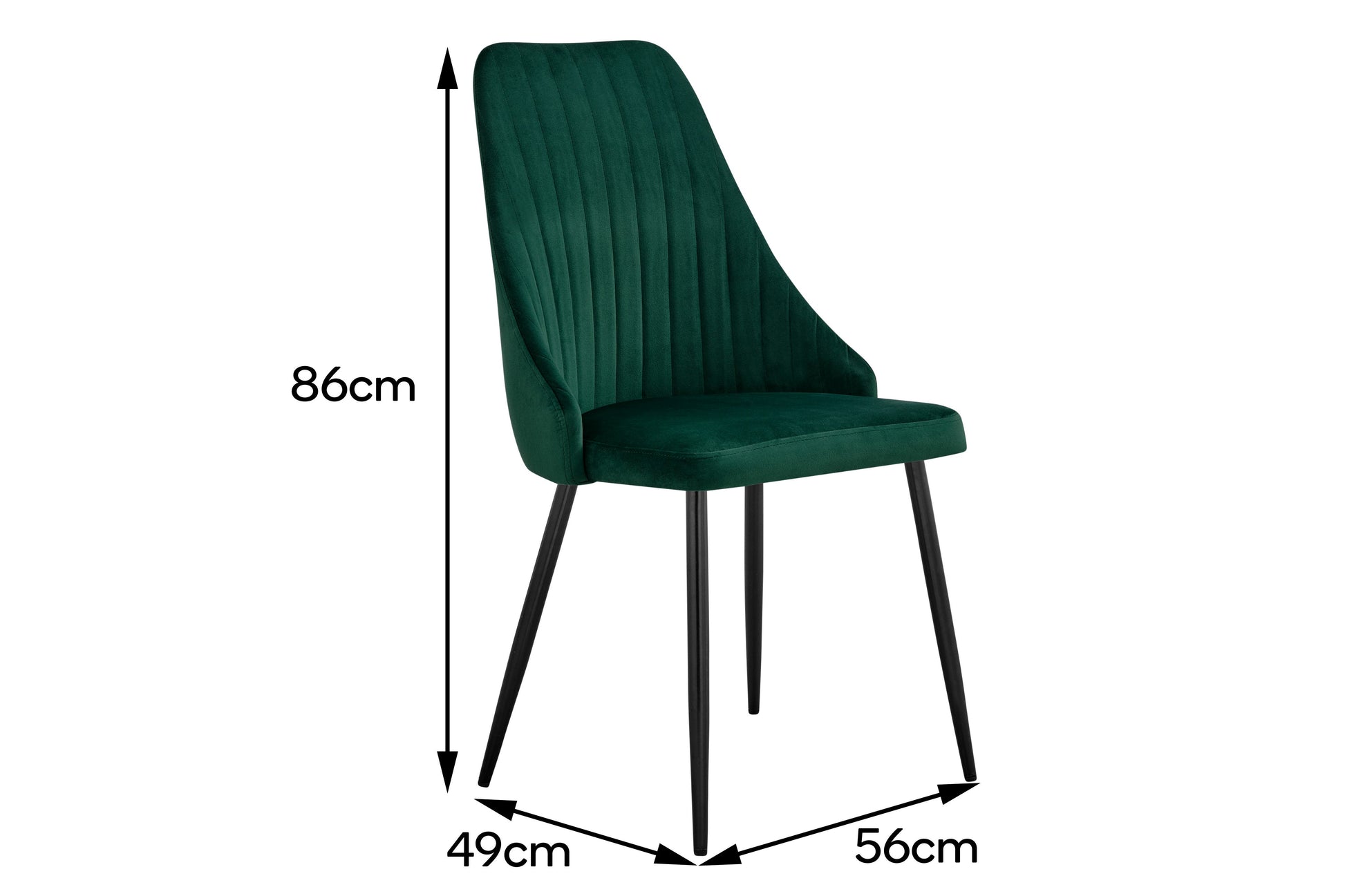 Shangri-La Set of 2 Lucca Dining Chairs (Forest Green)