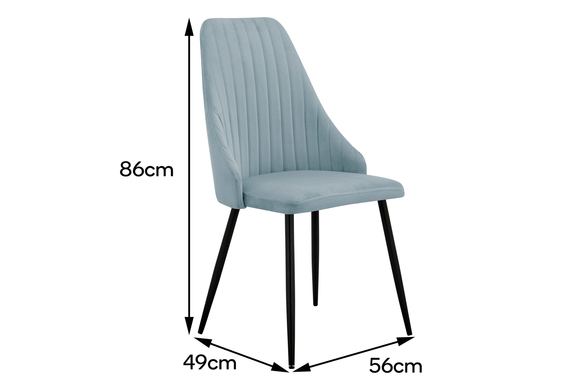 Shangri-La Set of 2 Lucca Dining Chairs (Light Grey)