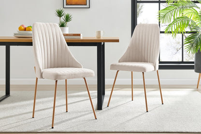 Shangri-La Set of 2 Lucca Dining Chairs (Natural)