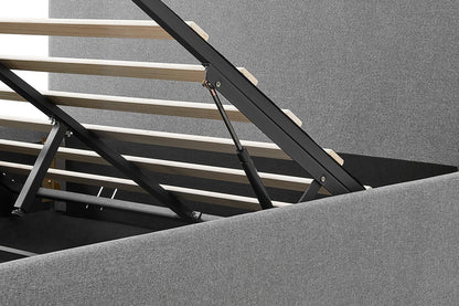 Shangri-La Lyon Gas Lift Storage Bed Frame (Grey, Queen)