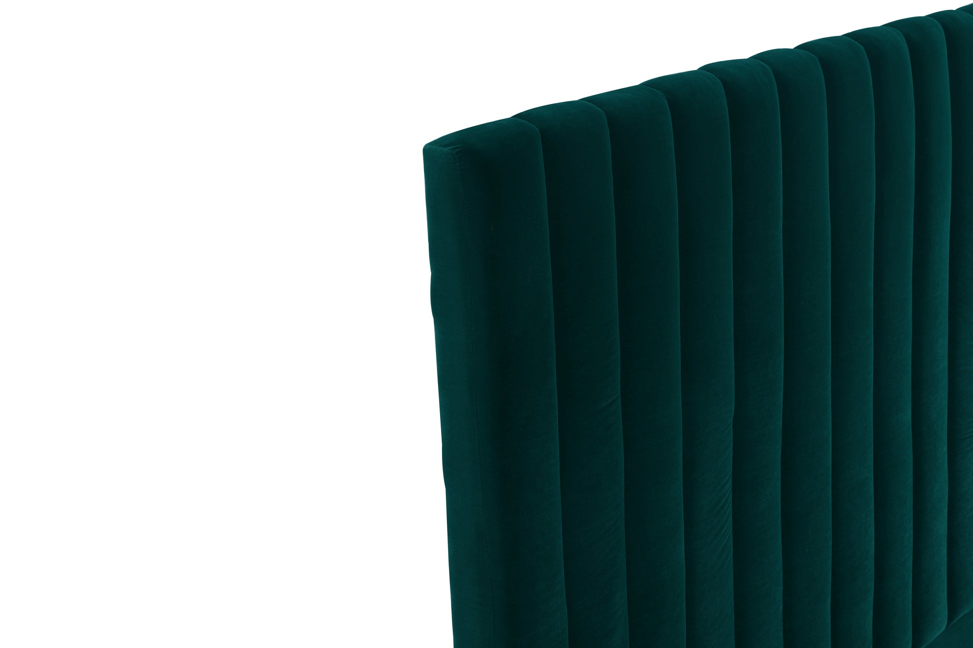 Shangri-La London Bed Head (Emerald Velvet, King)