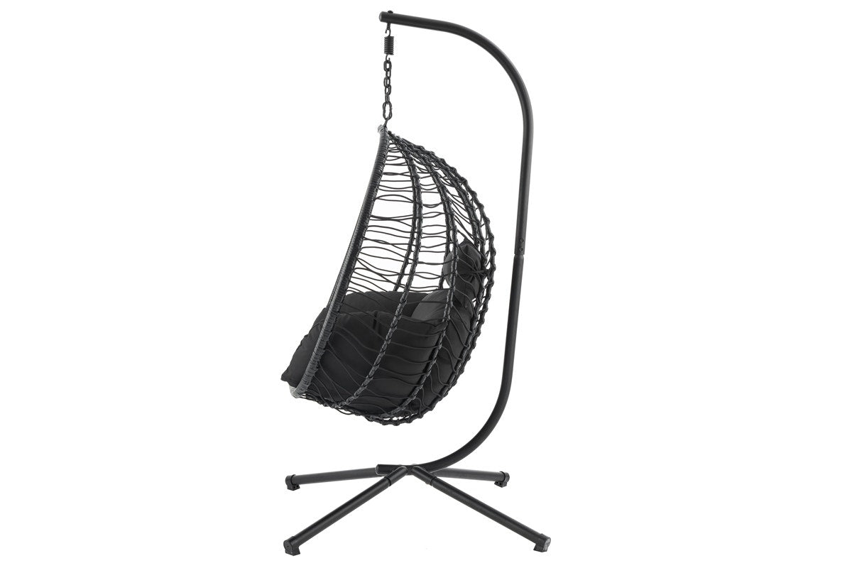 Shangri-La Mackenzie Outdoor Furniture Egg Chair (Black)