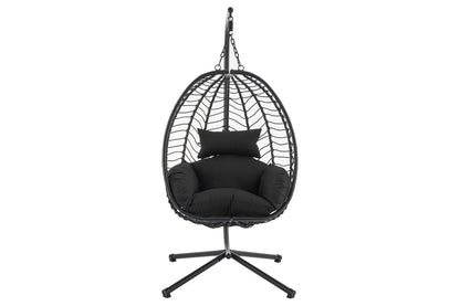 Shangri-La Mackenzie Outdoor Furniture Egg Chair (Black)