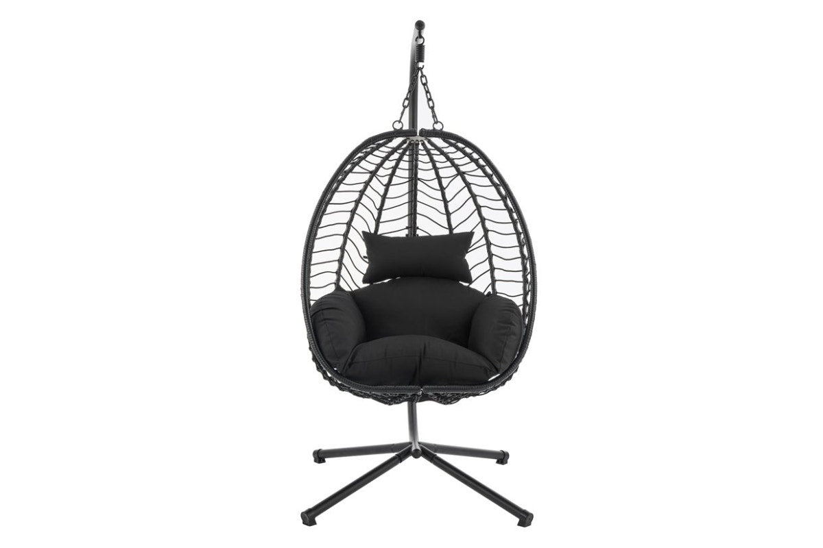 Shangri-La Mackenzie Outdoor Furniture Egg Chair (Black)