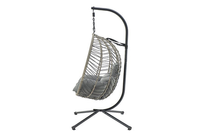 Shangri-La Mackenzie Outdoor Furniture Egg Chair (Grey/ Grey)