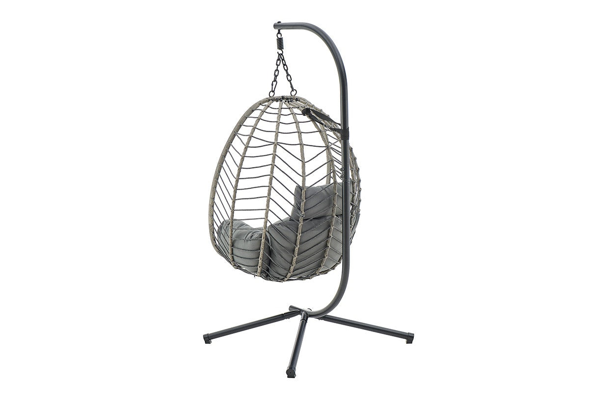 Shangri-La Mackenzie Outdoor Furniture Egg Chair (Grey/ Grey)